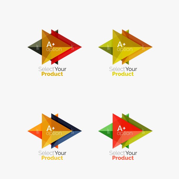 一套三角形信息图布局与文本和图片下载