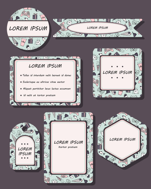 一套精美的玩具名片图片下载