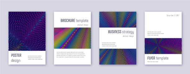 简约的宣传册设计模板集彩虹图片下载