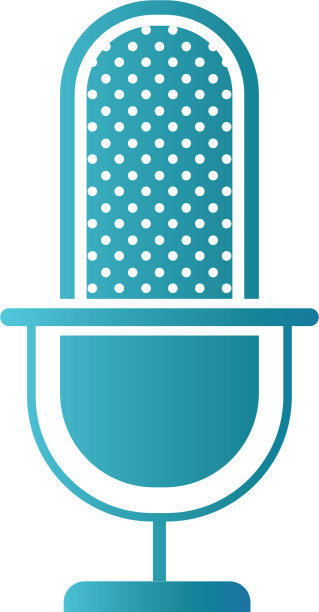 麦克风与声波隔离图标图片下载