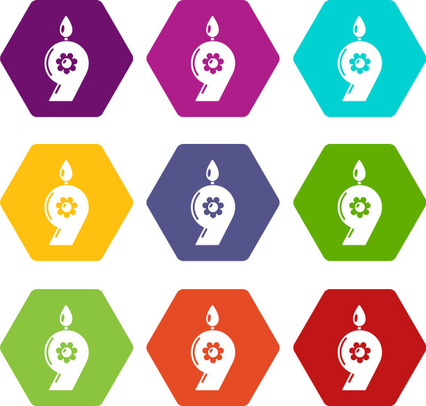 蜡烛数字图标设置9图片下载