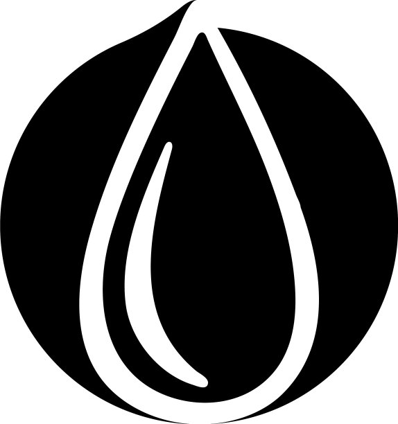 水滴黑色彩色标志图片下载