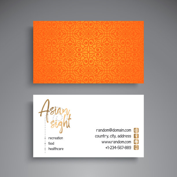 名片复古装饰元素图片下载