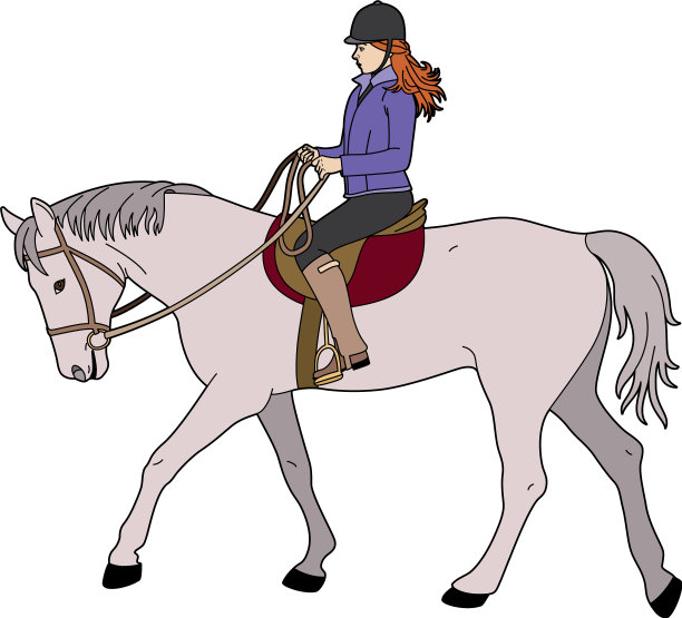 骑着灰马的女人图片下载
