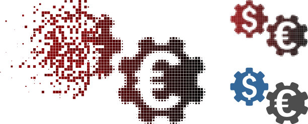 尘埃像素半色调国际金融图片下载