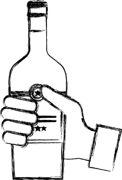 手拿威士忌酒瓶喝图片下载