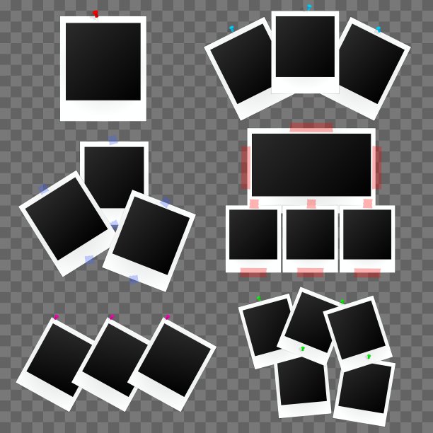 经典复古相框照片设置为透明图片下载