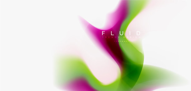 颜色流动波浪时尚液体设计模板图片下载