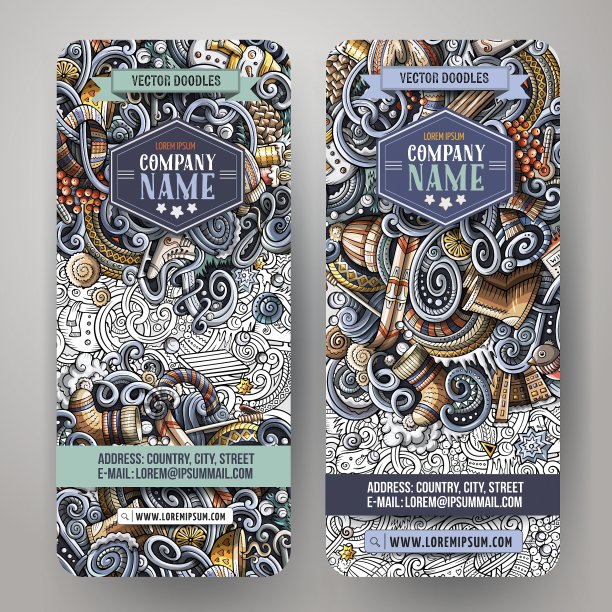 卡通涂鸦冬季横幅图片下载