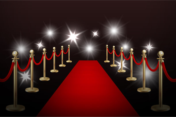 现实的红地毯金栅栏图片下载