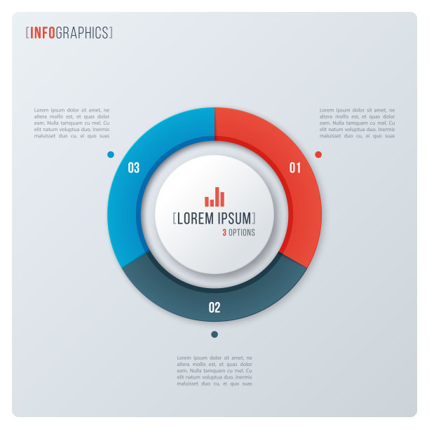 现代风格的圆形甜甜圈图表信息图表图片下载