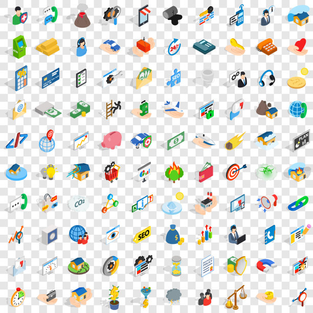 100联系我们图标设置等距3d样式图片下载