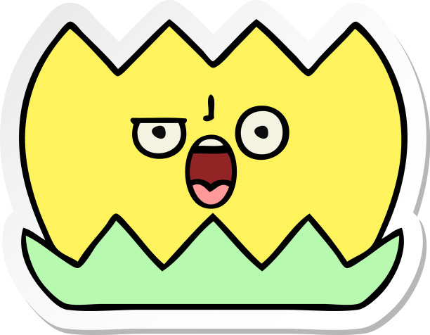 可爱的卡通水莉莉贴纸图片下载