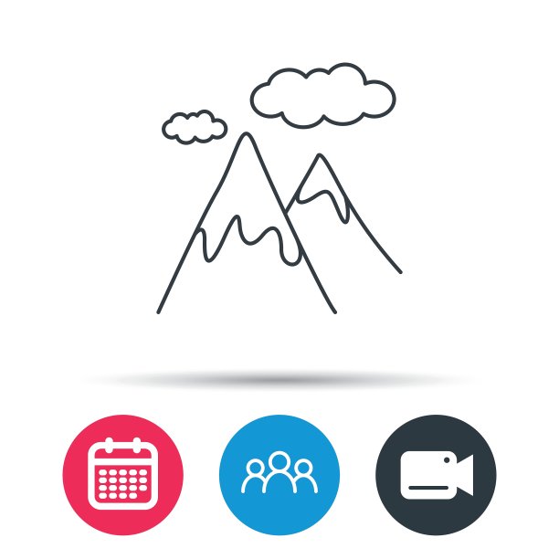 山的标志山和云的标志图片下载