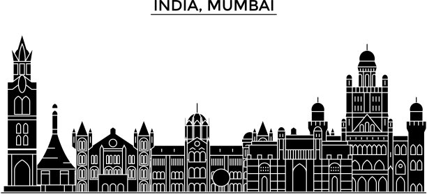印度孟买建筑与城市天际线图片下载