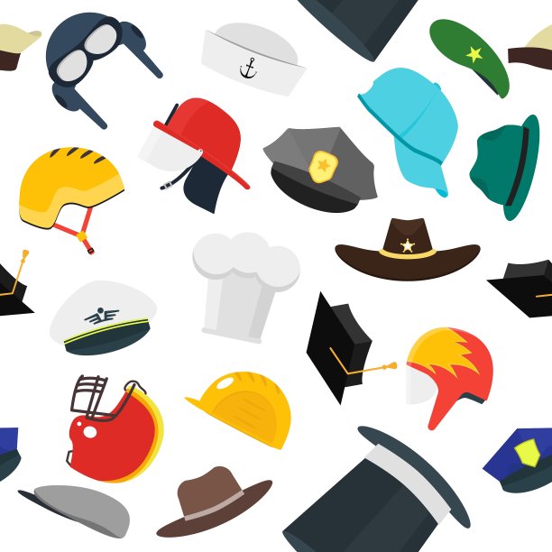 帽子设置时尚背景图案图片下载