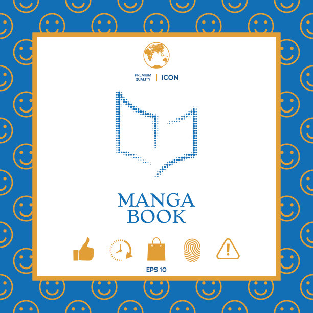 优雅的半色调标志与书的符号图片下载