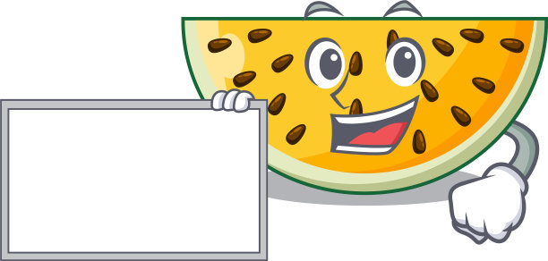 板上有鲜黄西瓜的特点图片下载