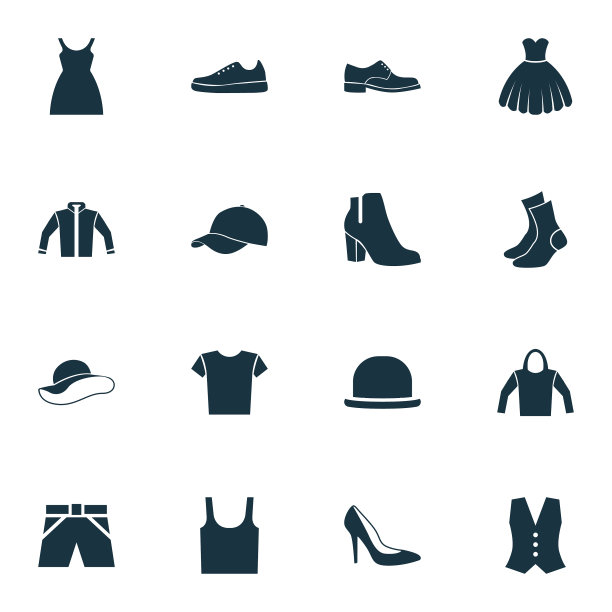 连衣裙图标集合的运动衫图片下载