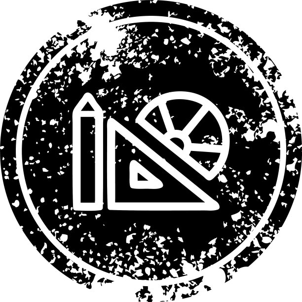 做旧风格数学设备图标图片下载