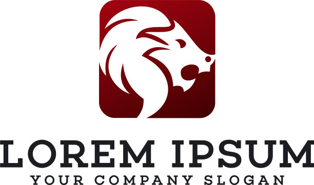 豪华狮子标志动物标志设计理念图片下载