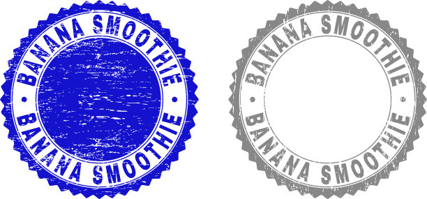 纹理香蕉冰沙垃圾邮票图片下载