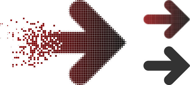 溶解点半色调箭头右图标图片下载