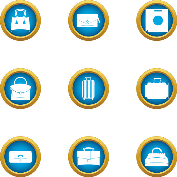 包裹图标设置平面风格图片下载