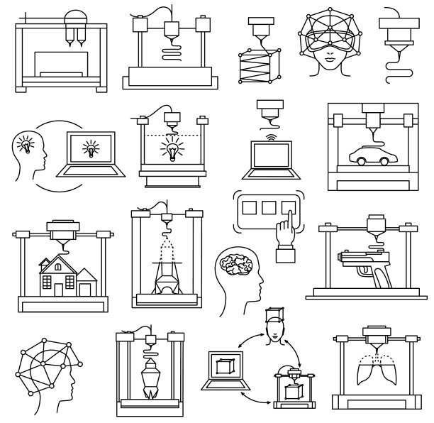 线条图标3d打印3d建模图片下载