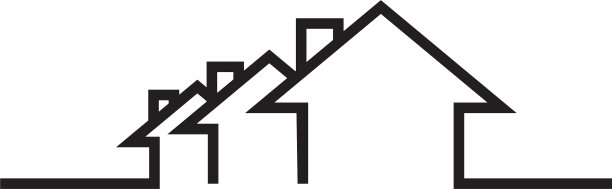 单线房地产房屋标志图标设计图片下载