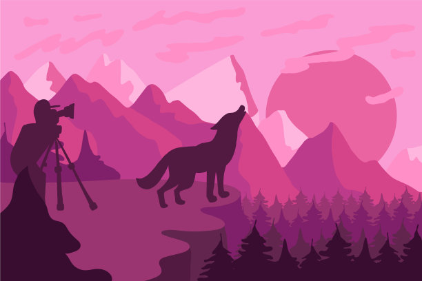 摄影师拍摄了大自然中的野狼图片下载