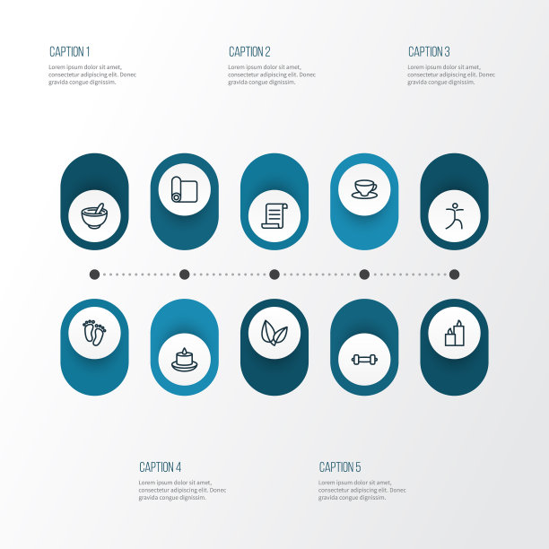 瑜伽图标线条风格设置与瑜伽垫石蜡图片下载
