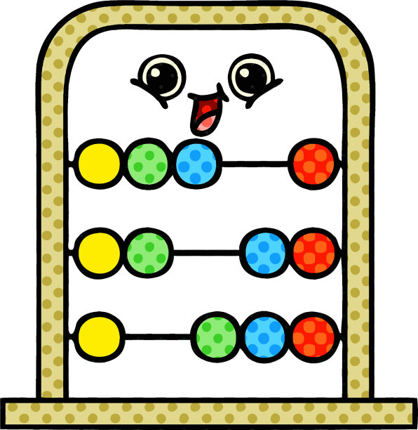 漫画书风格的卡通算盘图片下载