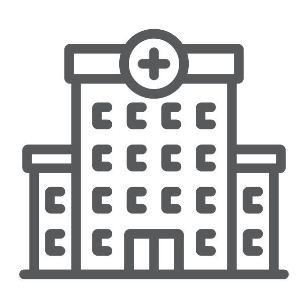 医院线条图标建筑图片下载