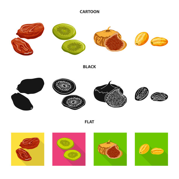 设计的食品和原料符号集合图片下载