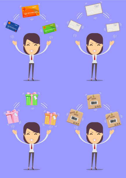 女人有不同的物品图片下载