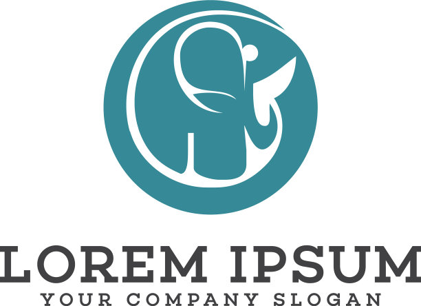大象圈标志设计概念模板图片下载