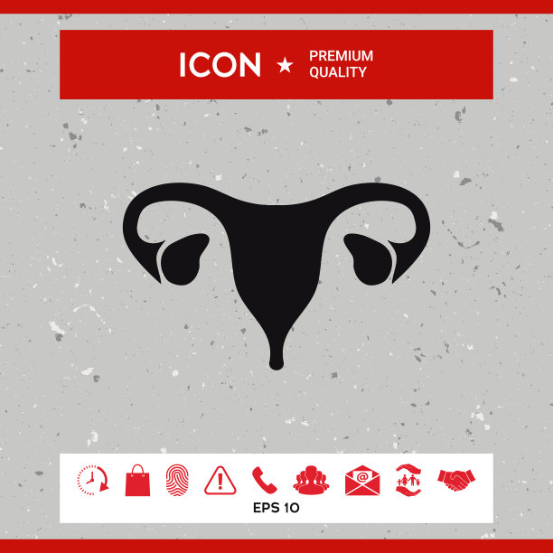 人体器官女性子宫图标图片下载