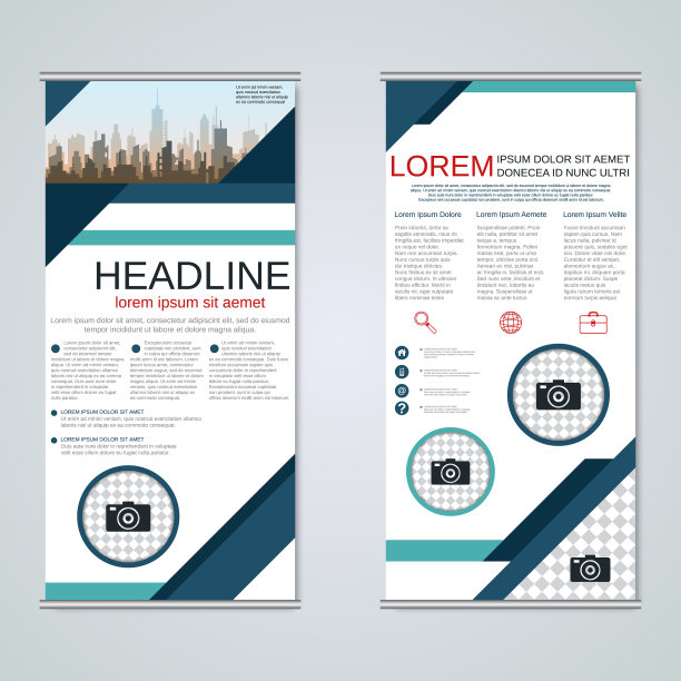 现代卷筒商业横幅设计模板图片下载