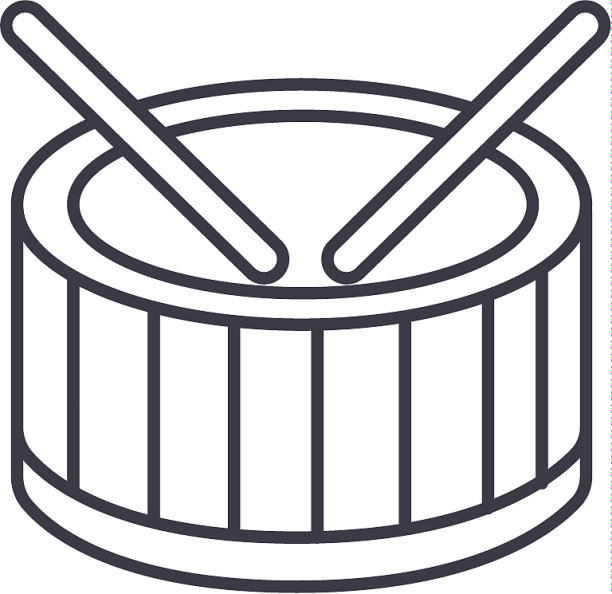 鼓线条图标标志图片下载