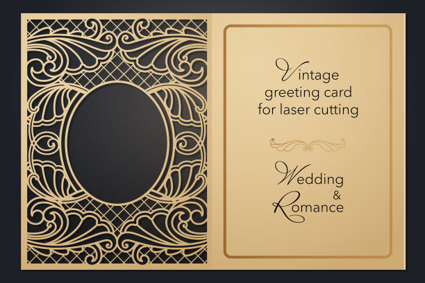 复古贺卡为激光切割精致图片下载