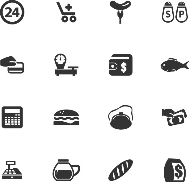 杂货店图标集图片下载