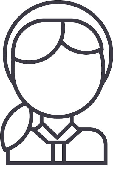 女孩头线图标签约图片下载