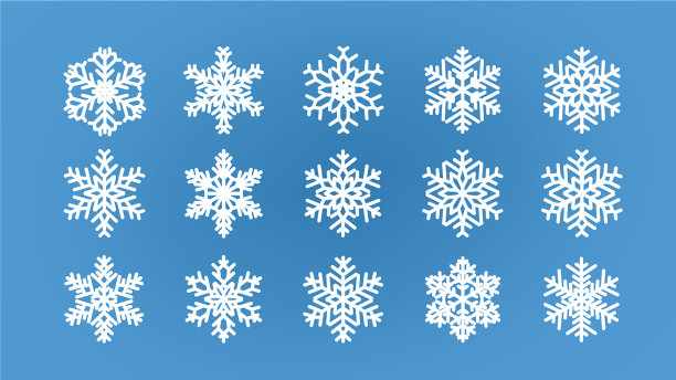 不同的雪花，冬天的冬天图片下载