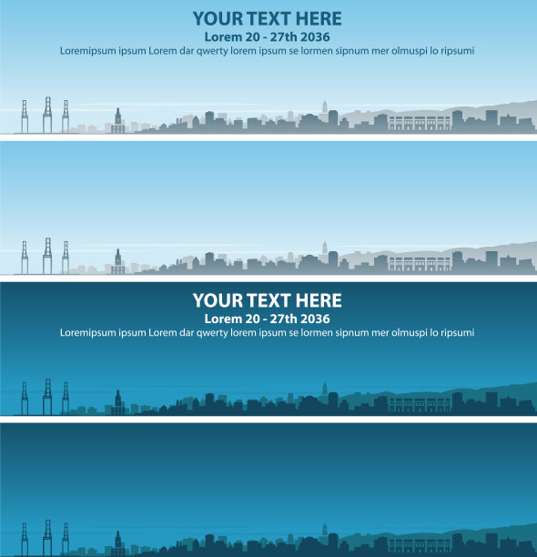 马拉加天际线活动横幅图片下载