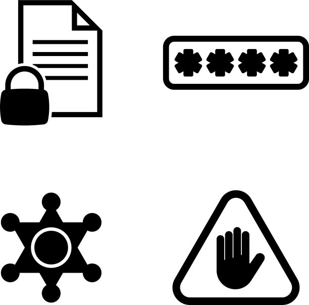 顶级电子安全简单相关图标图片下载