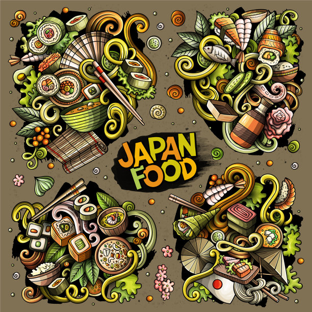 彩色手绘涂鸦卡通套图片下载