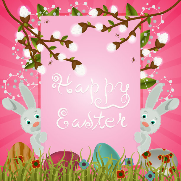 复活节贺卡的布局图片下载