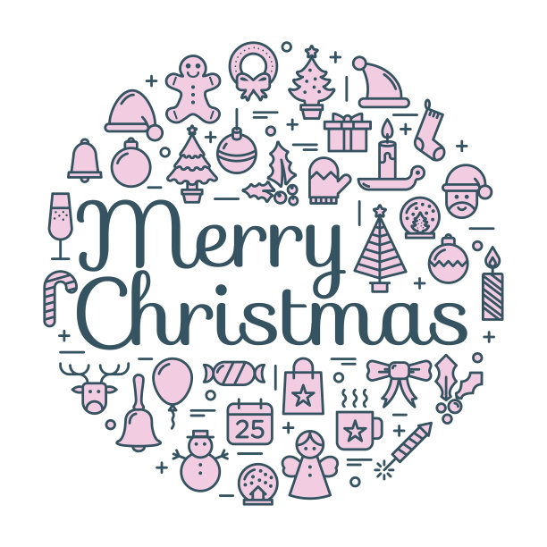 圣诞快乐的冬季贺卡图片下载