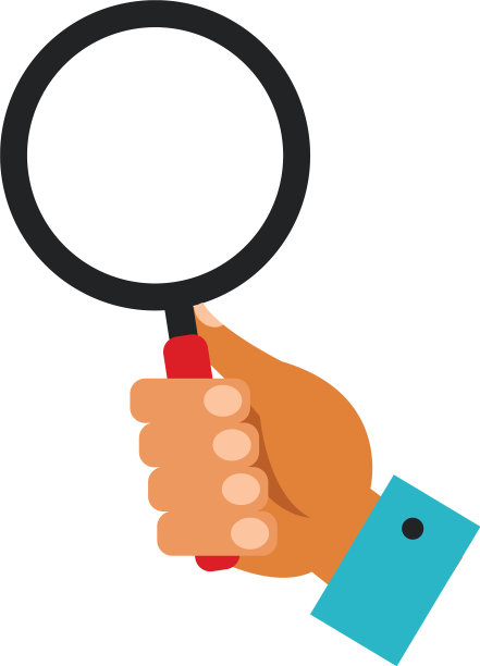 手持放大镜卡通平图片下载